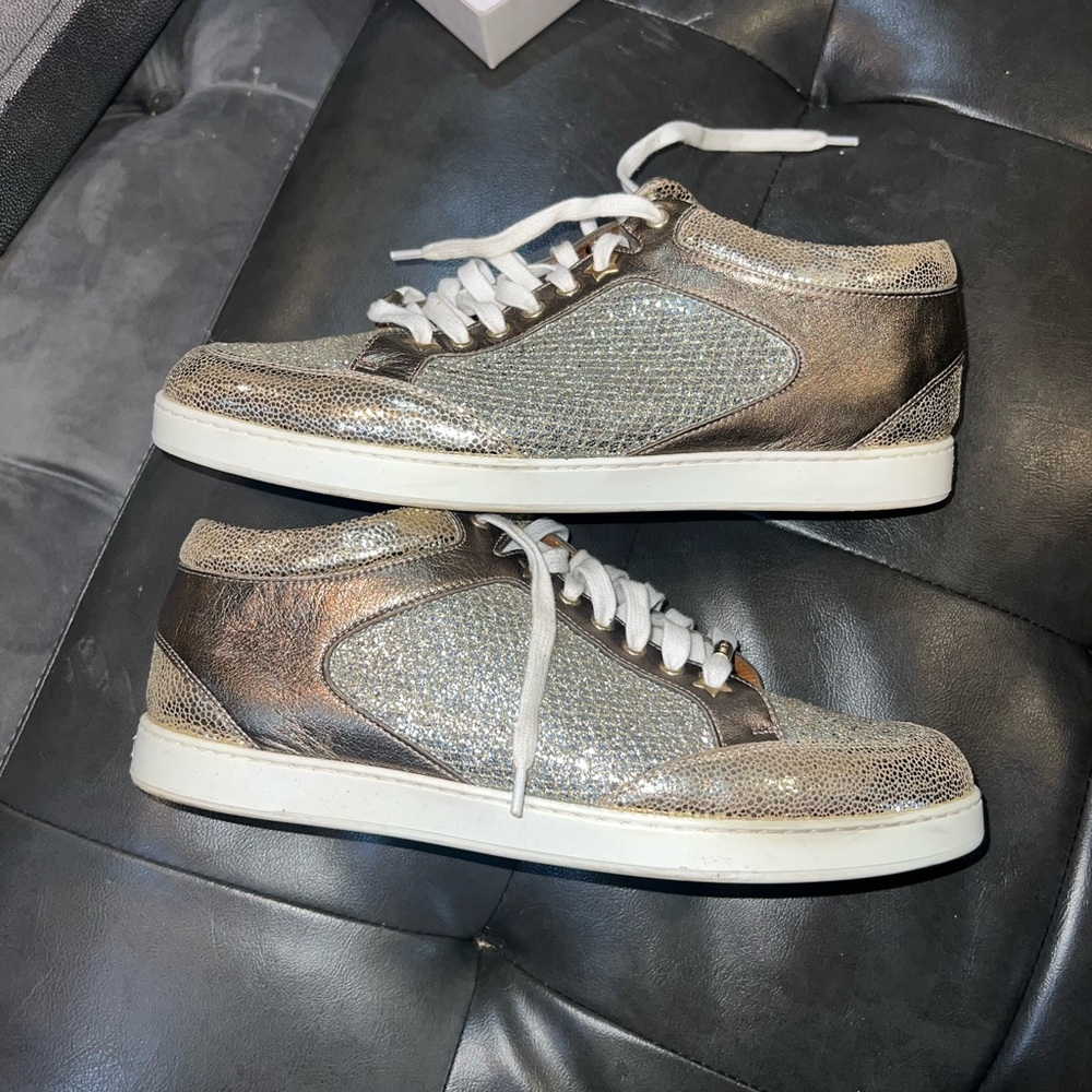 Jimmy Choo Women’s size 42 Miami Sneakers - Champagne Worn Once